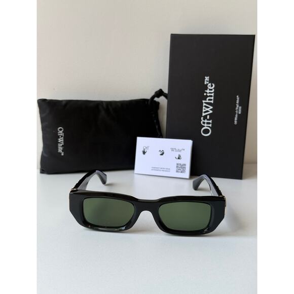NEW Off White Fillmore Black Green Unisex Sunglasses - Picture 2 of 4